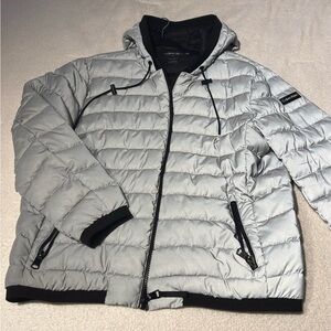 Calvin Klein Puffer Jacket Shiny Gray